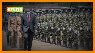 President Uhuru Kenyatta presides over the pass out parade of KDF recruits