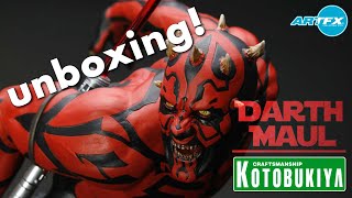 Darth Maul Star Wars 1:7 Scale Kotobukiya ARTFX Japanese Ukiyo-E Style Unboxing