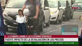 Fuerte impacto de la devaluación en los precios; la economía camino a las elecciones generales