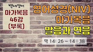 (고급)발음자료 .마가복음 46강. 깨어서 기도하라 !  | 발음, 억양, 연음 익히기. | 발음과 듣기실력 동시향상  | 영어성경통독