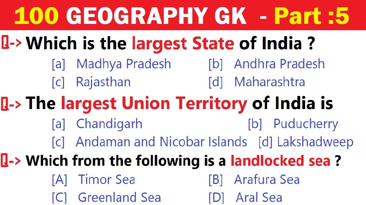 100 Geography Gk India Geography Gk World Geography Gk Questions