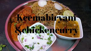 Keema Briyani\u0026 Chicken curry in telugu//కీమా బిర్యాని మరియు చికెన్ కరీ తయారీ విధానం