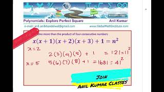 Will Product of 4 Consecutive Numbers Plus 1 be a Perfect Square Justify Your Answer Challenge Q