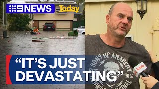 Queensland streets swallowed by rising flood waters | 9 News Australia