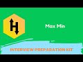 HackerRank Max Min problem solution in Python programming | Interview Preparation Kit
