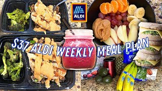 $37 Weekly Meal Plan From Aldi | Healthy + Clean Eating Meal Prep | Organic Food Included