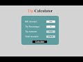 Tip Calculator In JS, Html With Source Code | Source Code & Projects