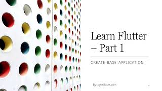Learn Flutter - Part 1