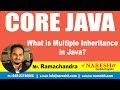 Core Java Tutorial | What is Multiple Inheritance in Java? | Mr.Ramachandra