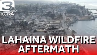 Maui Wildfires: Lahaina extent of damage revealed as emergency warning system is questioned