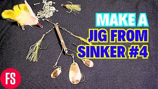 How To Make Your Own ! MAKE A JIG FROM SINKER #4 | Fishing | Fishing Video | Homemade Fishing Tackle