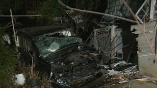 2 hospitalized after car crashes into DeKalb County house