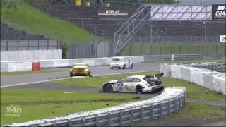 ADAC Zurich 24h 2016. 24 Hours of Nurburgring Nordschleife. Lucas Luhr Hard Crashes