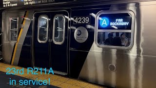 4K⁶⁰: Ride on Brooklyn bound NEW R211A A to 14 St (4234/4239)