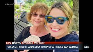 Nancy Guthrie updates: Person detained for questioning in connection with abduction: Official