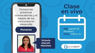 Conoce las próximas convocatorias y el estado de los concursos en desarrollo