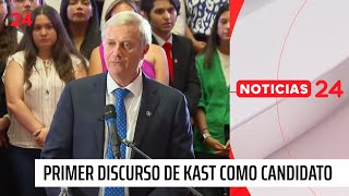 Primer discurso de José Antonio Kast como candidato presidencial | 24 Horas TVN Chile