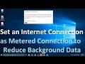 How to Set a Connection as Metered Connection in Windows 10