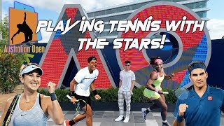 Playing tennis with the stars AT THE AUSTRALIAN OPEN? | Melbourne, Australia