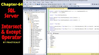 SQL Server - Intersect | Except Operator | What is intersect Operator | What is Except Operator