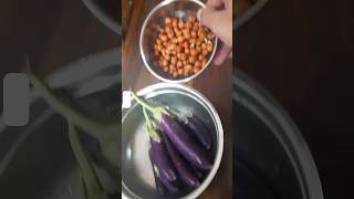 #vankaya sanagala koora #chole and brinjal curry #chana and eggplant #shorts