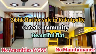 3 Bhk flat for sale in Gated Community 🏩 | Beautiful Interiors | 📞Owner: 6302147690 |Code: PAR-799✨️