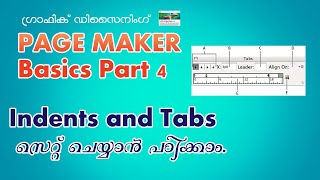 Learn adobe Page Maker Tutorial Part 4 / Tab Setting പേജ് മേക്കറില്‍ ടാബ് സെറ്റ് ചെയ്യാന്‍ പഠിക്കാം