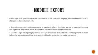 JavaScript Module 3 Overview