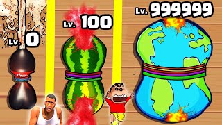SHINCHAN DESTROYING the EARTH with FLEXY RINGS with CHOP and FRANKLIN | NOOB vs PRO vs HACKER | AMAN
