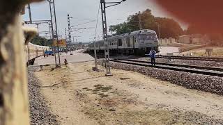 A beautiful arrive at churu junction #indianrail#nwr#railjourney#indainrailway