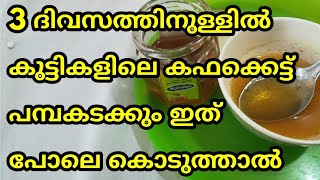 3ദിവസത്തിനുള്ളിൽ കുട്ടികളുടെ കഫക്കെട്ട് പൂർണ്ണമായും മാറും | kaphakettinu nalloru pariharam veetil