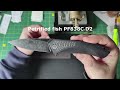 Petrified fish PF838 G10 flipper folding knife D2 steel