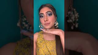 Turqouise eye makeup | Blue eyes | Cut crease eye makeup | #shorts #youtubeshorts