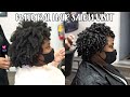 My FIRST NATURAL HAIR SALON VISIT + CURLY CUT on 4C 4B HAIR | Bubs Bee