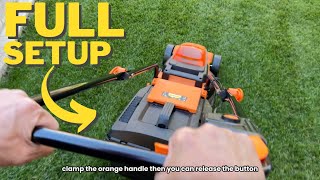 Full Unboxing, Setup \u0026 How To Use: Lawnmaster Cordless 13-Inch Lawn Mower 24V