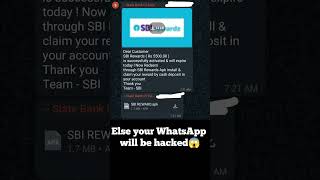 New WhatsApp scam | SBI REWARDS SCAM| #scam #spam #alert #besafe#fraud #whatsapp