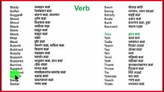 ইংলিশে কথা বলতে যে ক্রিয়া গুলো খুবই গুরুত্বপূর্ণ, Verbs are very important in speaking English