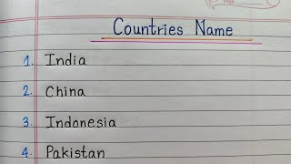 30 Countries Name | 30 Countries Name In English | Popular Country Names