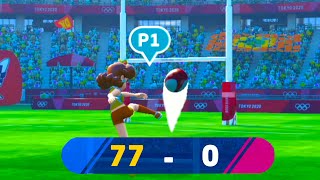 Mario and Sonic at the Tokyo 2020 Olympic Games  Rugby SevensYoshi vs Donkey Kong ,Sonic vs Bowserjr