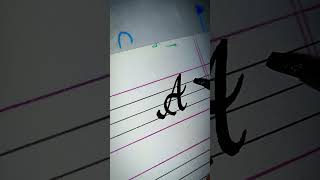 How to write " A" in Calligraphy style 😍❤️for beginners #calligraphy #viral #shorts