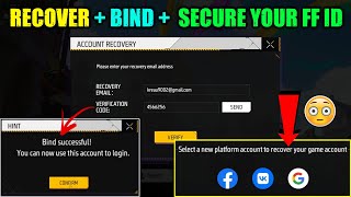 RECOVER + BIND + SECURE YOUR FREE FIRE ID FULL PROCESS 😳