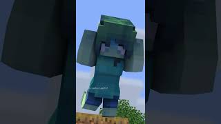 Minecraft Zombie Girl Falling2 - minecraft animation #shorts