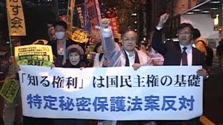 「秘密保護法は廃案！」国会へ請願デモ