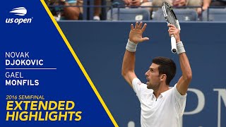 Novak Djokovic vs Gael Monfils Extended Highlights | 2016 US Open Semifinal