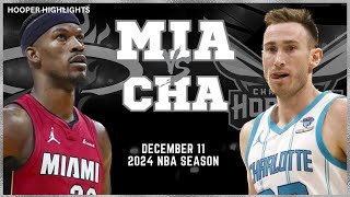 Miami Heat vs Charlotte Hornets Full Game Highlights | Dec 11 | 2024 NBA Season