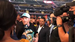 Canelo Celebrates With His Family After Defeating Billy Joe Saunders | canelo vs billy joe saunders