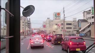 大分バス12806　大分駅前⇔鶴崎支所前(往復)　前面展望動画