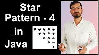 Star Pattern - 4 Program (Logic) in Java by Deepak