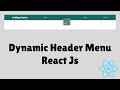 How to Create a Dynamic Menu in React JS 🚀 || Dynamic Menu in React JS