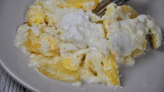 Oven roasted potatoes with eggs and melted cheese - really easy to make and quitte tasty 